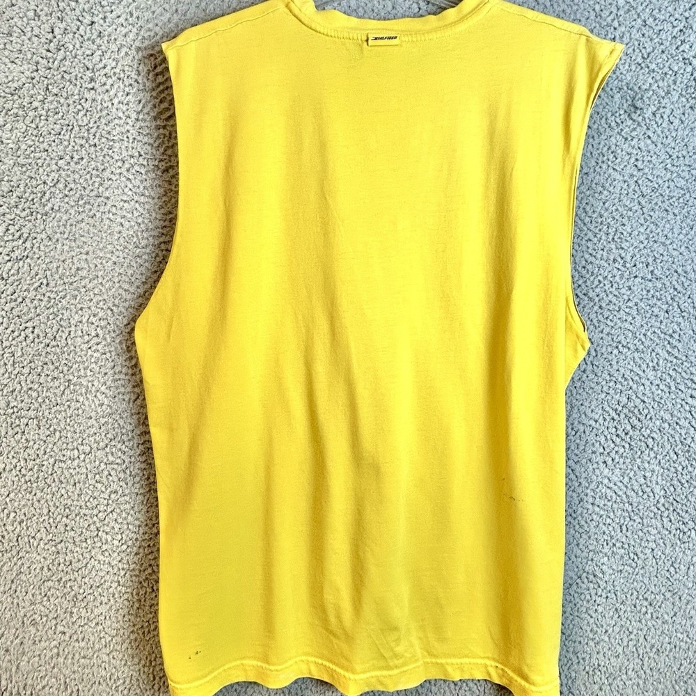 VTG Tommy Hilfiger Athletics Tank Top Mens Xl Sleeveless Muscle 90s Work Paint - Picture 2 of 5
